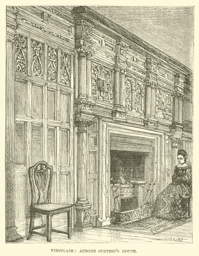 Kandalló, Aubone Surtees háza (metszet) alkotó: English School
