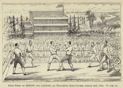 Tavaszi és Langan első harca a worcesteri versenypályán, 1824. január 24. alkotó: English School