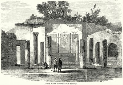 Pompejiben felfedezett első falak (metszet) alkotó: English School