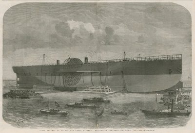 Az első kísérlet a Great Eastern Navigation cég Leviathan gőzhajójának vízre bocsátására alkotó: English School
