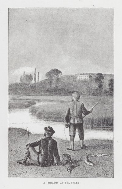 Horgászat: „Drawn” Somerleynél (litho) alkotó: English School
