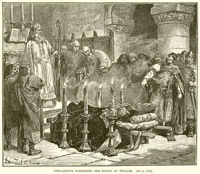 Fitz-Arthur megtiltja Vilmos temetését alkotó: English School