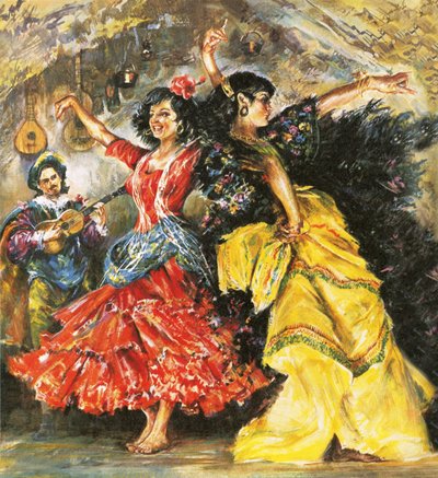 Flamenco táncosok alkotó: English School