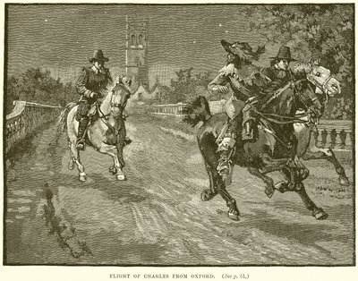 Flucht von Charles aus Oxford von English School