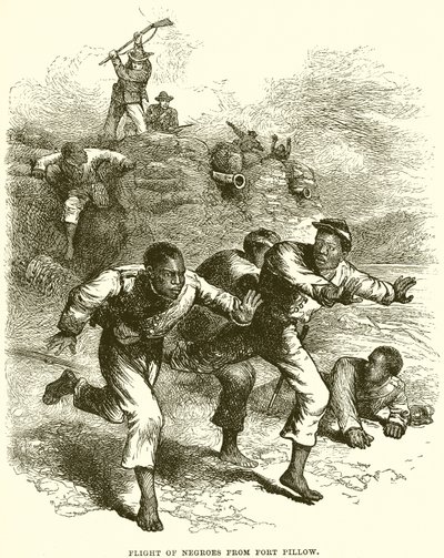 A négerek menekülése Fort Pillow-ból (metszet) alkotó: English School