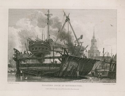 Úszó dokk Rotherhithe-ben alkotó: English School