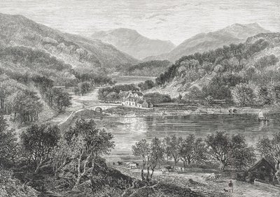 Flowerdale, Gairloch, 1880 körül, a "Scottish Pictures"-ből, a Religious Tract Society kiadásában, 1886 (metszet) alkotó: English School
