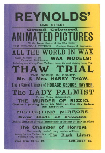 A londoni Reynolds Lime Street szórólapja alkotó: English School