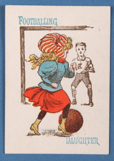 Footballing Daughter, a Happy Families kártyajátékból, 1890-1900 alkotó: English School