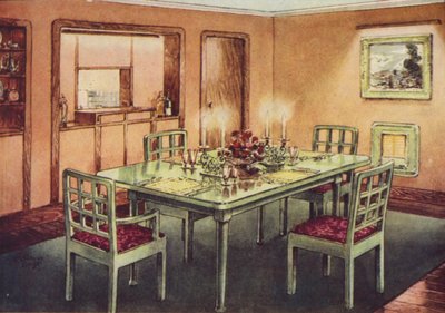 Hivatalos étkező (színes litho) alkotó: English School