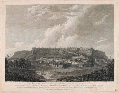 „Gwalior erőd” (vonalas metszet, színes) alkotó: English School