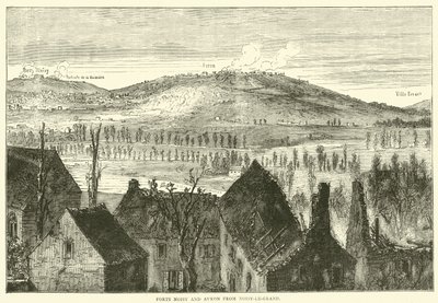 Noisy és Avron erődök Noisy-le-Grand-ból, 1871. január alkotó: English School