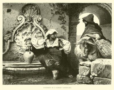 Brunnen in einem römischen Innenhof von English School