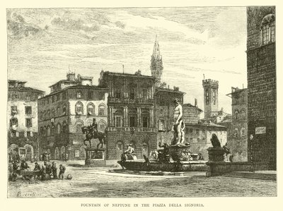 Neptun-kút a Piazza della Signoria téren alkotó: English School