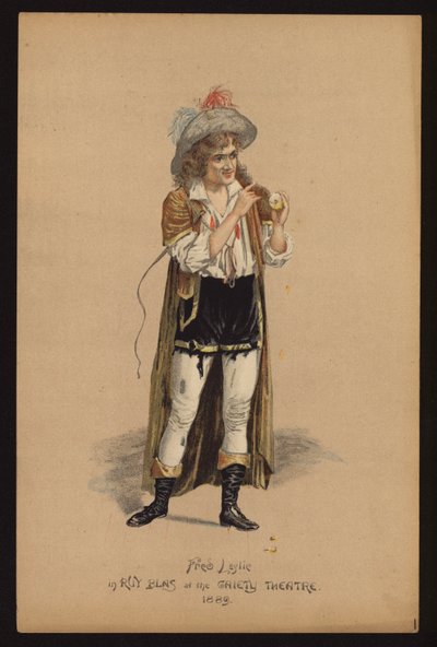Fred Leslie angol színész és énekes (színes litho) alkotó: English School