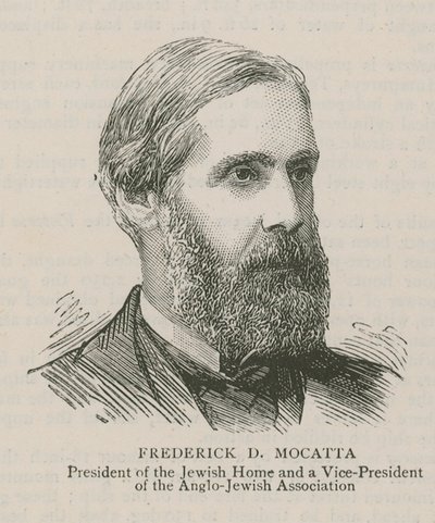 Frederick D Mocatta, a Zsidó Otthon elnöke és az Angol-Zsidó Szövetség alelnöke alkotó: English School