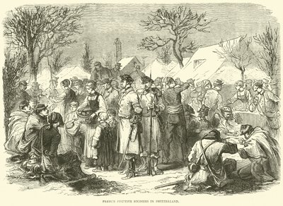 Francia szökevény katonák Svájcban, 1870. november alkotó: English School