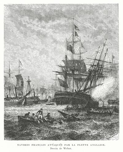 A brit flotta megtámadta a francia hadihajókat alkotó: English School