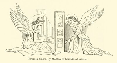 Matteo di Gualdo assisi freskójáról (metszet) alkotó: English School