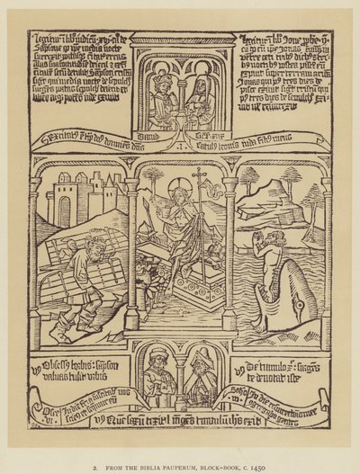 A Biblia pauperumból, Block-Book, 1450 körül (litho) alkotó: English School