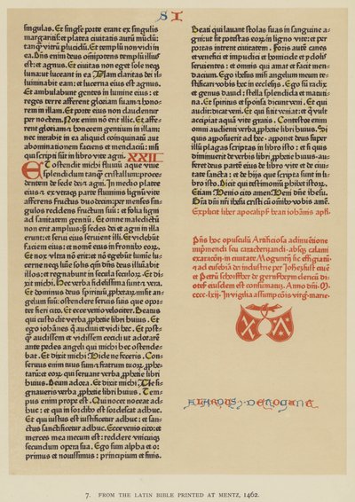 A Mentzben nyomtatott latin Bibliából alkotó: English School