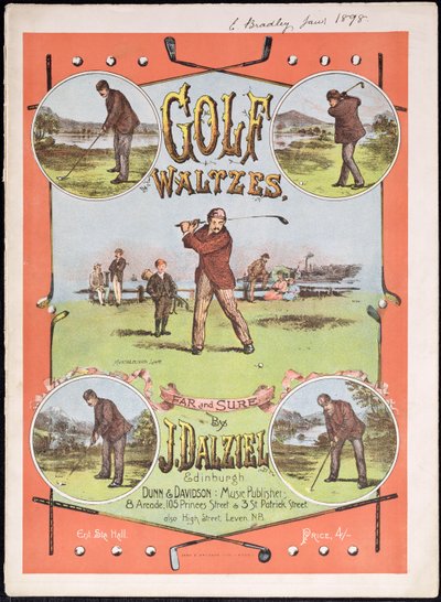 J. Dalziel Golf Waltzes kottájának első borítója alkotó: English School