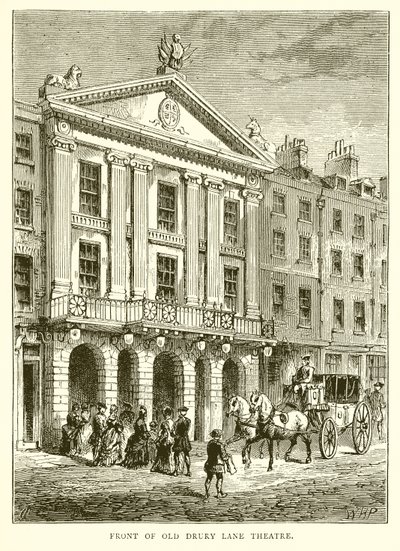 Az Old Drury Lane Színház előtt alkotó: English School