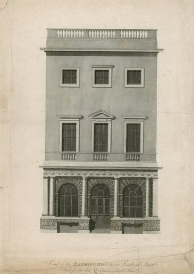A Lombard Street-i Bankház előtt, amelyet a néhai Sir Charles Asgill, Bart számára építettek alkotó: English School
