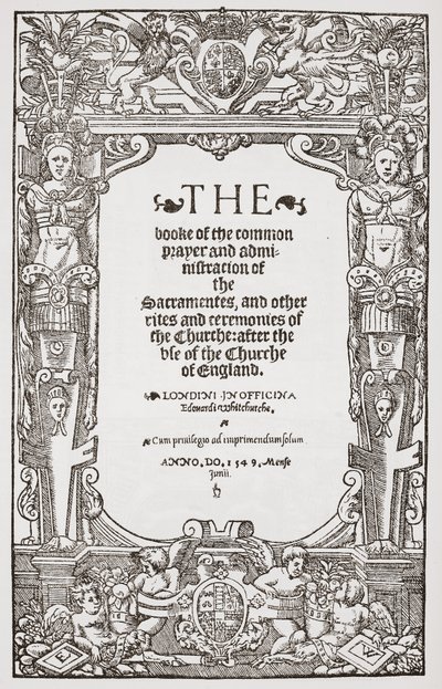 Frontispiece, The Book of Common Prayer, 1549 alkotó: English School