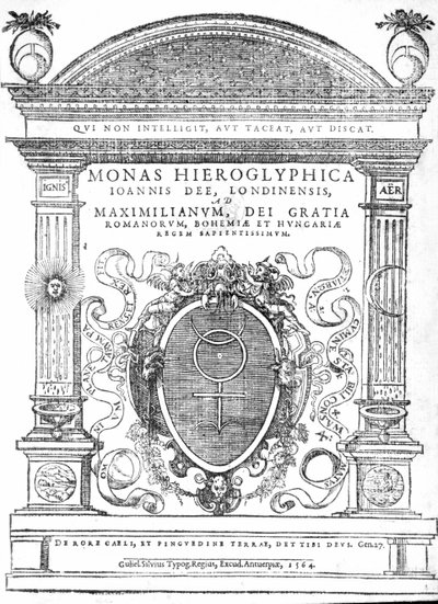 John Dee Monas Hieroglyphica előképe, 1564-ben (nyomtatott) alkotó: English School