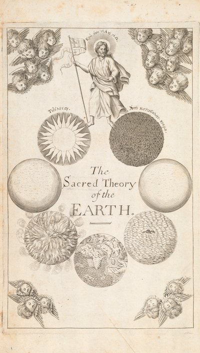 Thomas Burnet, 1684-es londoni The Theory of the Earth előlapja alkotó: English School