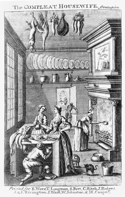 A "The Compleat Housewife" előlapja alkotó: English School