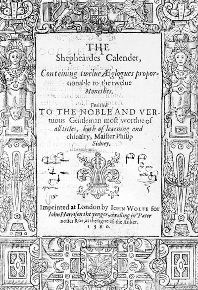 Esmond Spenser (1552-1599) The Shepheardes-naptárának előlapja, 1586 alkotó: English School