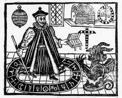 A Doktor Faustus életének és halálának tragikus történetének előlapja, Christopher Marklin, 1616 körül alkotó: English School
