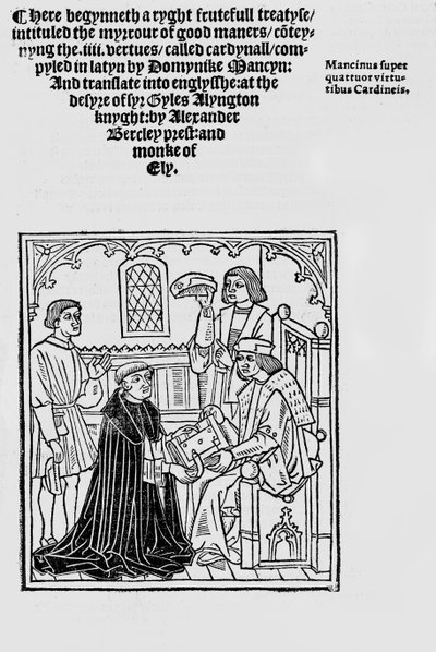A jó modor tükrének homlokzata 1523 alkotó: English School