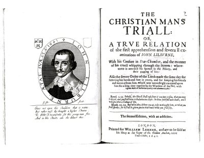 John Lilburne (1614-57 körül) A Christian Mans Trial frontispiece 1641 alkotó: English School