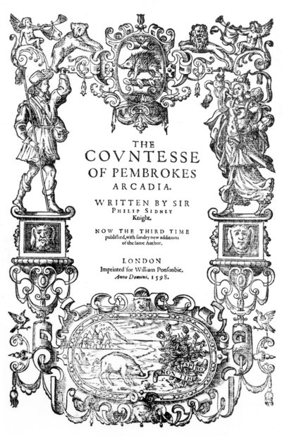 Sir Philip Sidney előképe Pembrokes Arcadia grófnőjéhez, 1598 alkotó: English School
