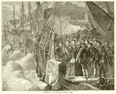 Sir Francis Drake temetése, 1595 alkotó: English School