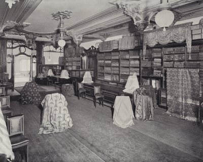 Lakberendezési drapéria osztály, Harrods (litho) alkotó: English School