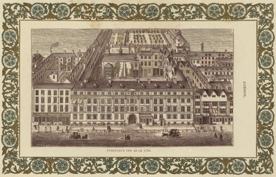 Furnivals Inn, mint 1750-ben (színes gravírozás) alkotó: English School