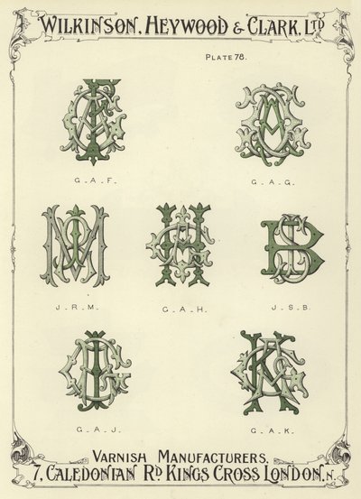 GAF, GAG, JRM, GAH, JSB, GAJ, GAK alkotó: English School