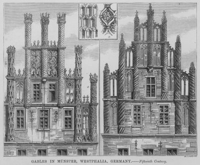 Gables in Munster, Westphalia, Németország (metszet) alkotó: English School