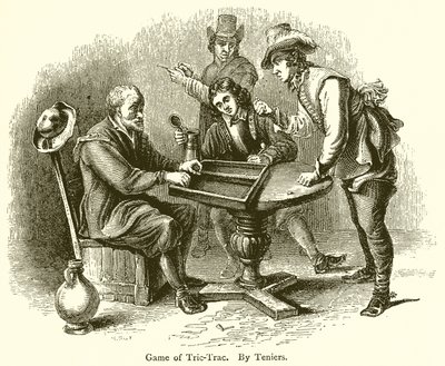 Tric-Trac játék. Teniers által alkotó: English School