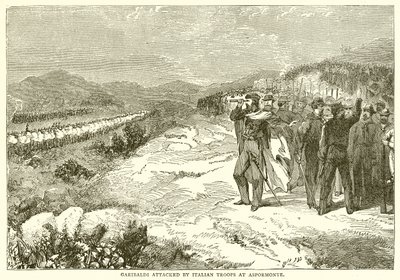 Garibaldi von italienischen Truppen bei Aspromonte angegriffen von English School