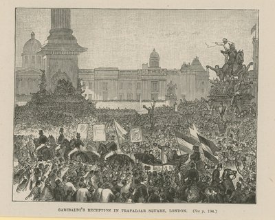 Garibaldis fogadás a Trafalgar téren alkotó: English School