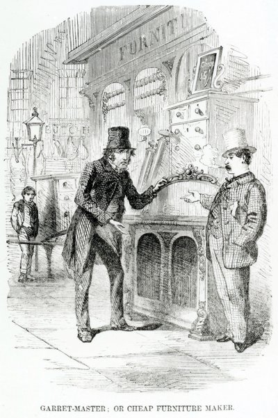 Garret-Master, avagy olcsó bútorgyártó, 1840 körül alkotó: English School