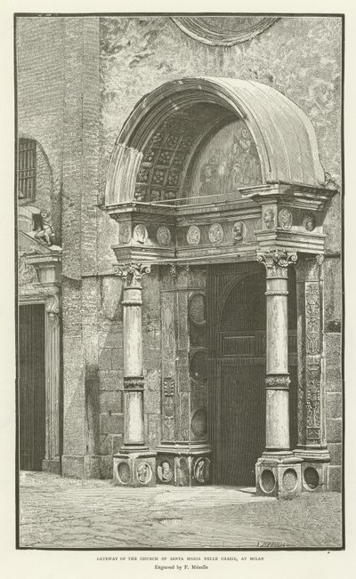 A milánói Santa Maria Delle Grazie templom kapuja alkotó: English School