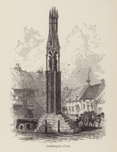 Geddington Cross (metszet) alkotó: English School
