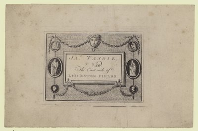 Gem and Seal Modeller, James Tassie, kereskedelmi kártya alkotó: English School