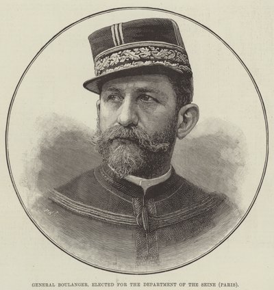 Boulanger tábornok, a párizsi Szajna megyébe választották (metszet) alkotó: English School